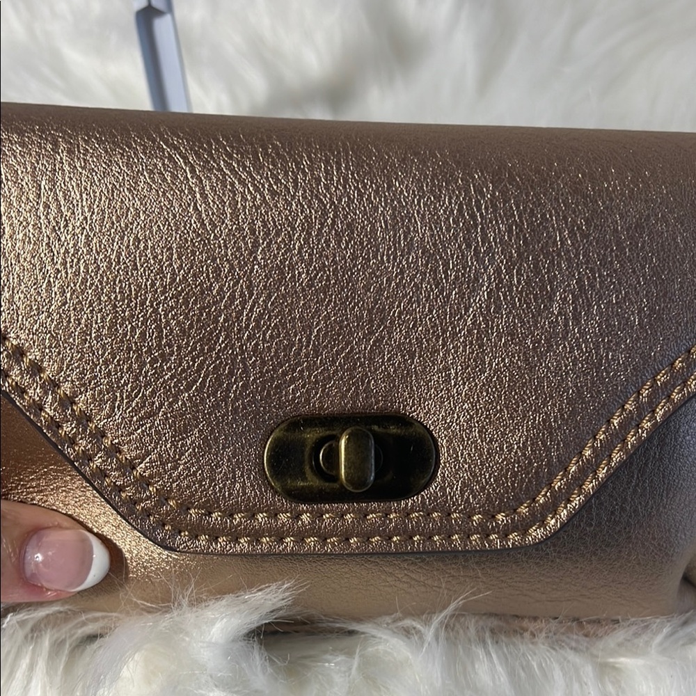 Rose Gold Metallic Clutch with Tassel by Catchfly Studio NWT. p35 - Picture 8 of 10